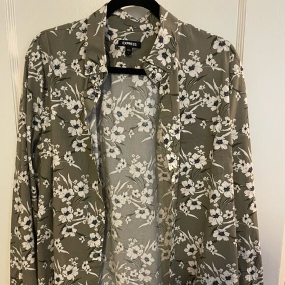Long-Sleeve Floral Button Down - Picture 1 of 2